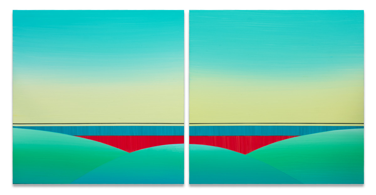Karen Cole’s Cerulean Dream Diptych